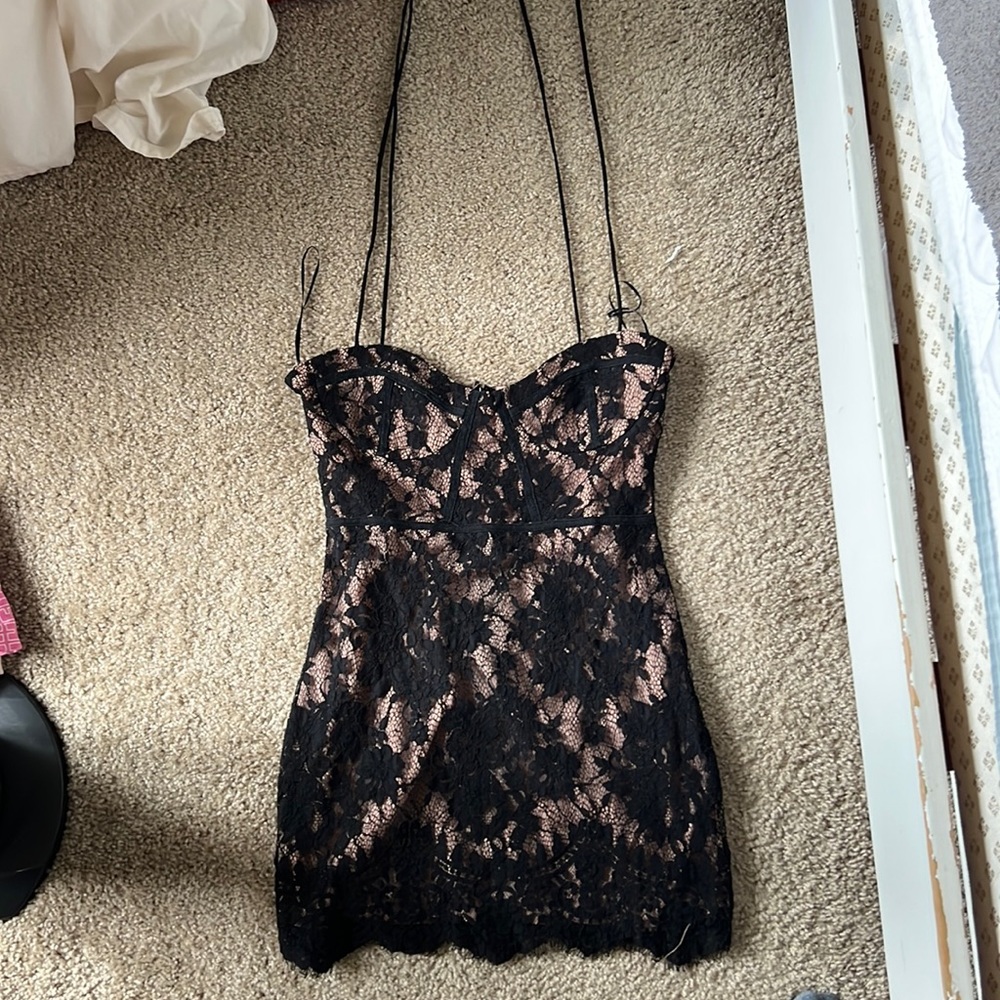 Black lace dress